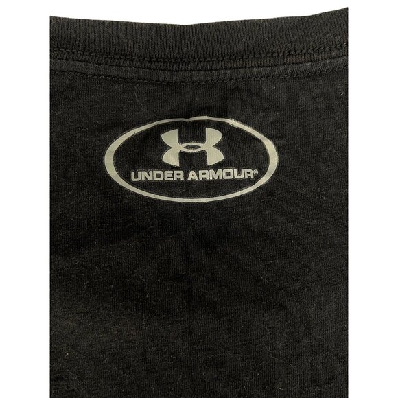 Under Armour Heatgear Mens Black Graphic Loose Fit T-Shirt XL Oversized Gothic - Picture 4 of 11